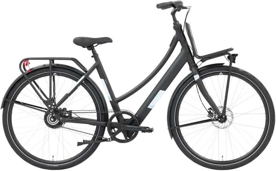 Popal ROYL1 Elektrische Fiets Mat Zwart 28 inch 53 cm Belt Drive Accu 360Wh (36V 14.5Ah) 250W Ananda Motor (35Nm) Hydraulische Remmen