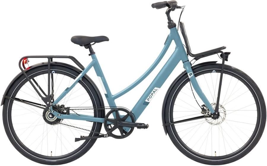 Popal ROYL1 Elektrische Fiets Staal Blauw 28 inch 47 cm Belt Drive Accu 360Wh (36V 14.5Ah) 250W Ananda Motor (35Nm) Hydraulische Rem