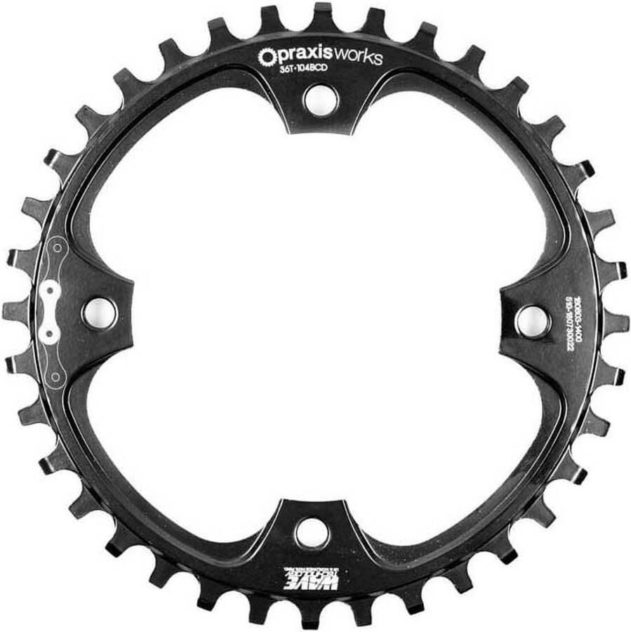 PRAXIS E-bike 104 Bcd Kettingblad Zilver 36t