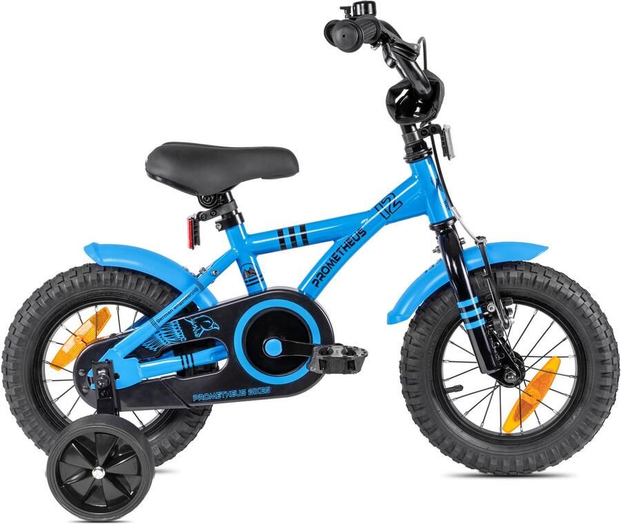 PROMETHEUS BICYCLES Kinderfiets 12 inch vanaf 3 jaar terugtraprem + zijwielen – HAWK