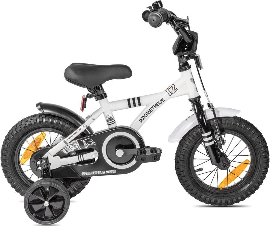 PROMETHEUS BICYCLES Kinderfiets 12 inch vanaf 3 jaar terugtraprem + zijwielen – HAWK