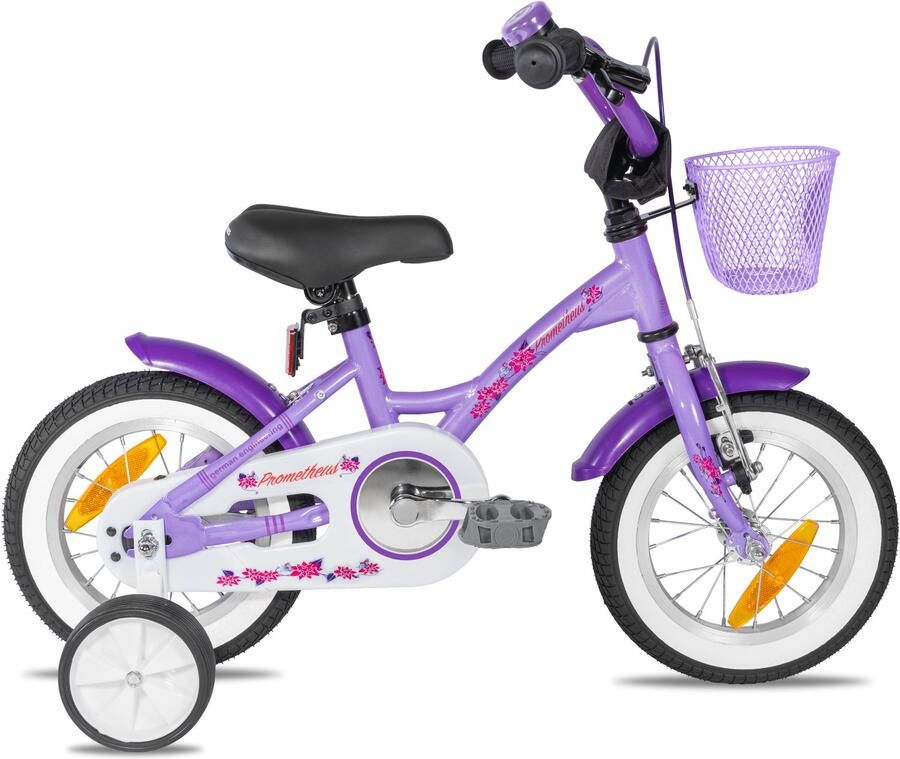 PROMETHEUS BICYCLES Kinderfiets 12 inch vanaf 3 jaar terugtraprem + zijwielen – HAWK
