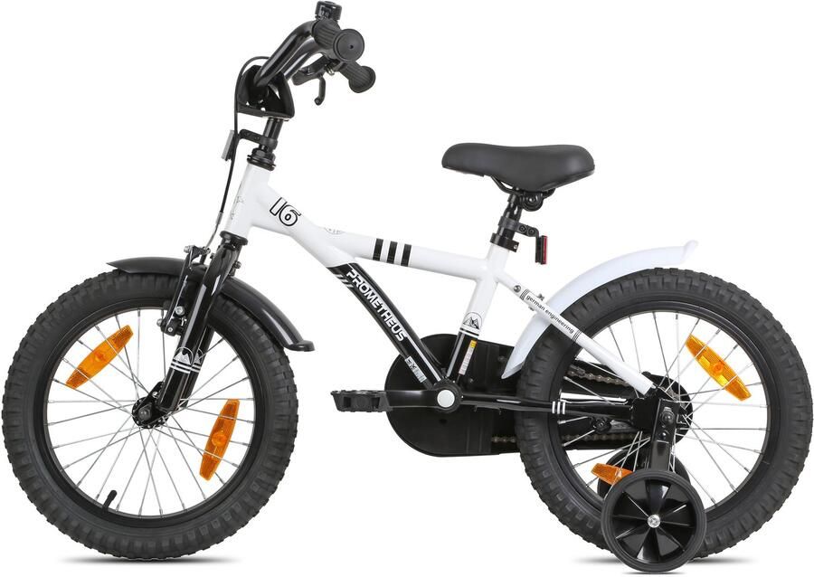 PROMETHEUS BICYCLES Kinderfiets 16 inch vanaf 4 jaar terugtraprem + zijwielen – HAWK