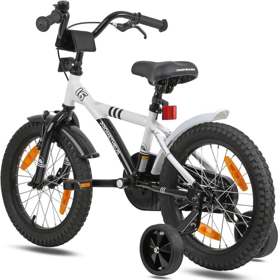 PROMETHEUS BICYCLES Kinderfiets 16 inch vanaf 4 jaar terugtraprem + zijwielen – HAWK