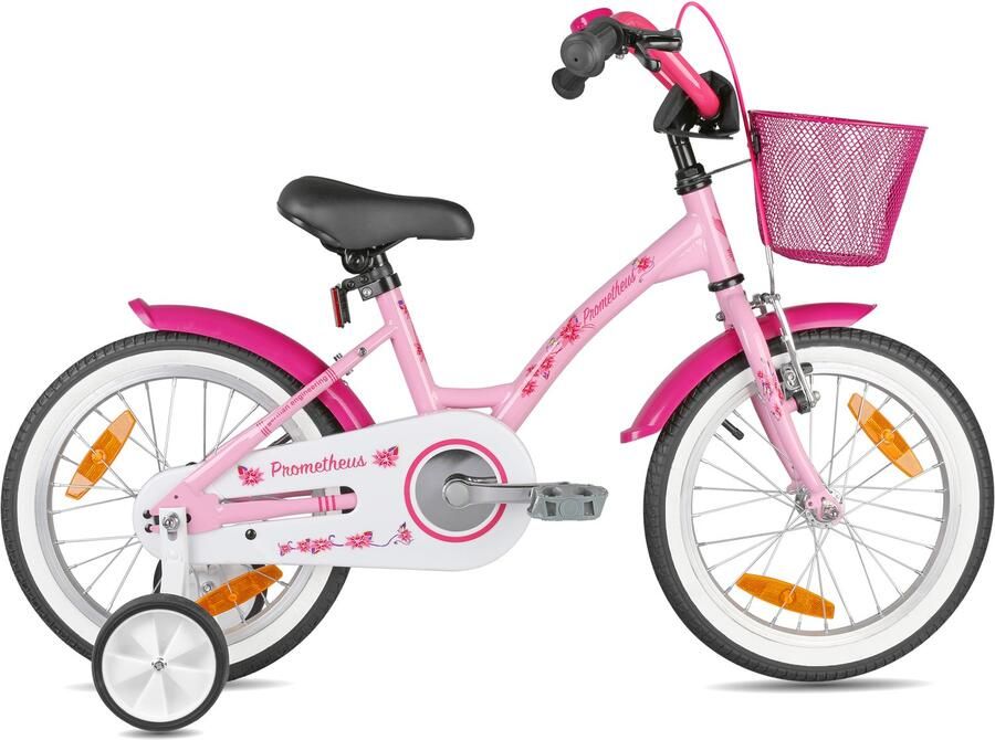 PROMETHEUS BICYCLES Kinderfiets 16 inch vanaf 4 jaar terugtraprem + zijwielen – HAWK