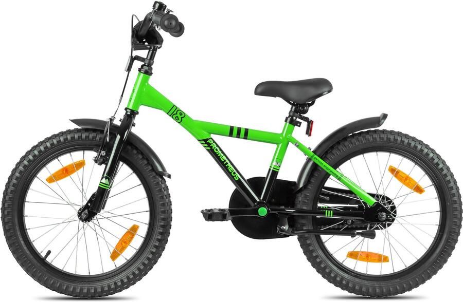 PROMETHEUS BICYCLES Kinderfiets 18 inch vanaf 5 jaar terugtraprem + V-brake – HAWK