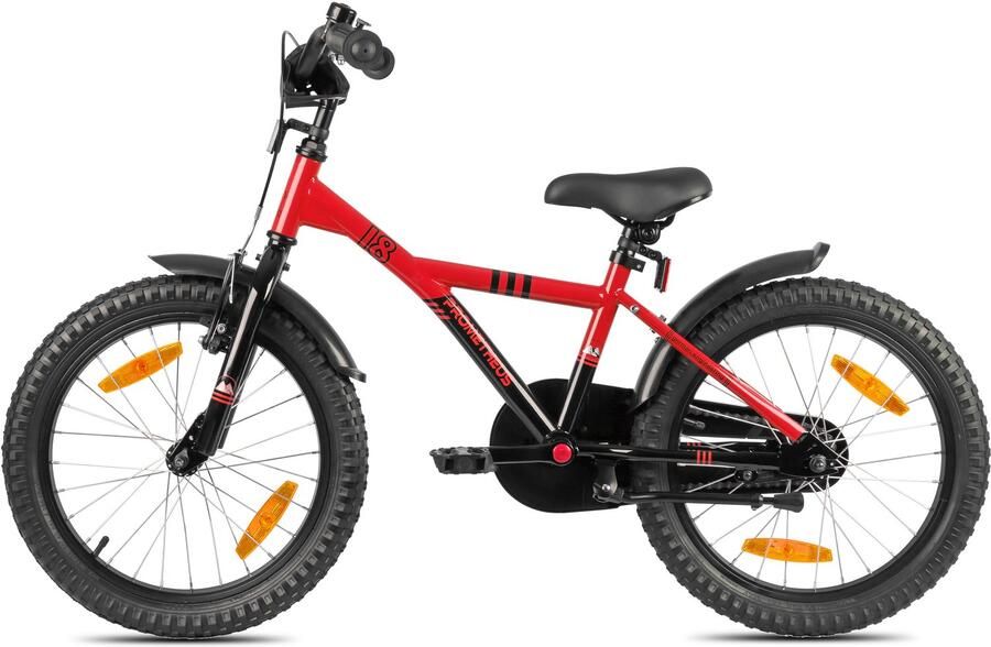 PROMETHEUS BICYCLES Kinderfiets 18 inch vanaf 5 jaar terugtraprem + V-brake – HAWK