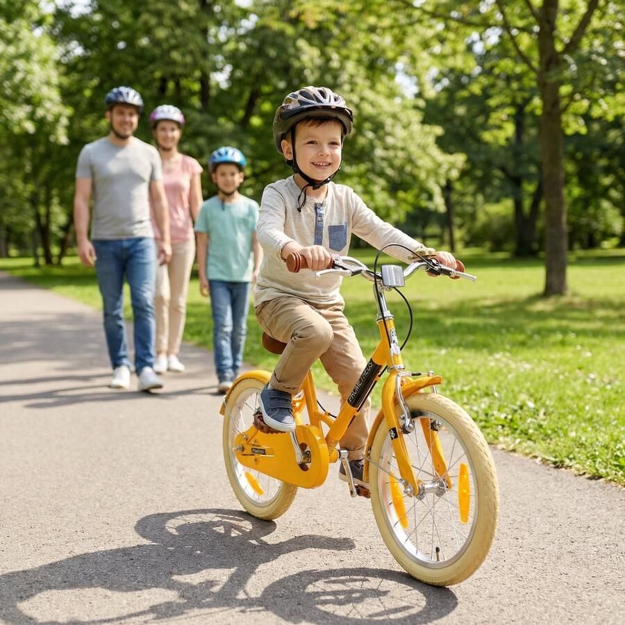 PROMETHEUS BICYCLES Kinderfiets 18 inch retro vanaf 5 jaar lage instap PETITAGE
