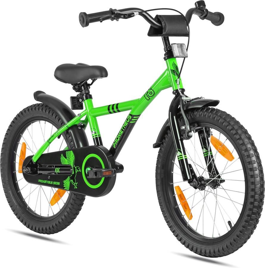 PROMETHEUS BICYCLES Kinderfiets 18 inch vanaf 5 jaar terugtraprem + V-brake – HAWK