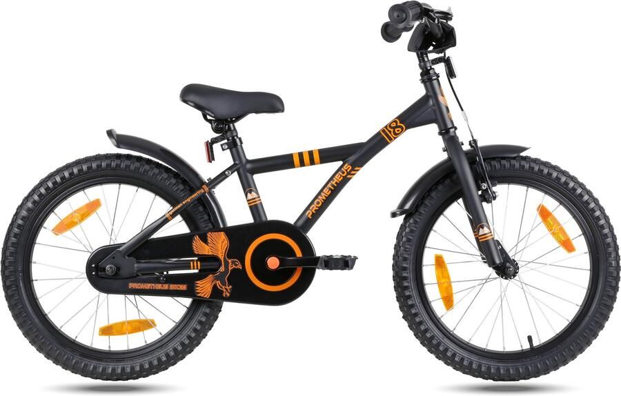 PROMETHEUS BICYCLES Kinderfiets 18 inch vanaf 5 jaar terugtraprem + V-brake – HAWK