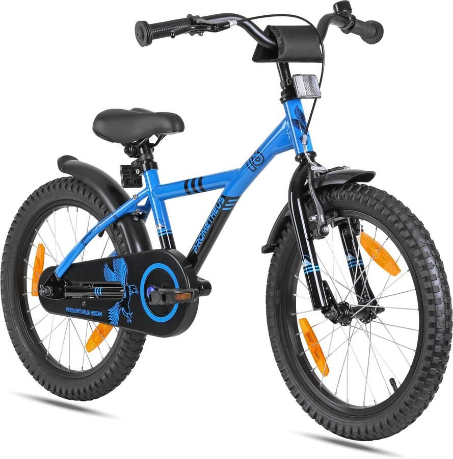 PROMETHEUS BICYCLES Kinderfiets 18 inch vanaf 5 jaar terugtraprem + V-brake – HAWK