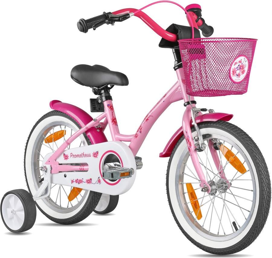 PROMETHEUS BICYCLES Kinderfiets 16 inch vanaf 4 jaar terugtraprem + zijwielen – HAWK