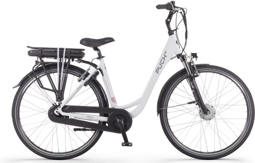 Puch E-Folk N7 Elektrische Fiets – E-bike – Lage Instap Framemaat 50 Uitneembare Accu 28 Inch 250W Ananda Motor 120 km Actieradius Glossy White