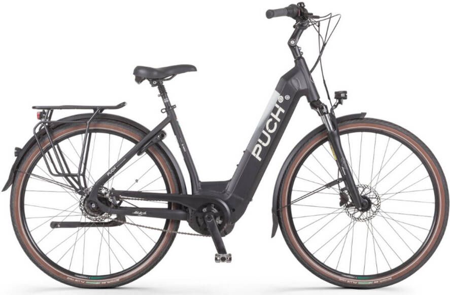 Puch E-Maxi S+ Active Plus 500 Elektrische Fiets – E-bike – Rijklaar Geleverd Lage Instap Framemaat 49 Uitneembare Accu 28 Inch 250W Bosch Middenmotor 120 km Actieradius Matt Black