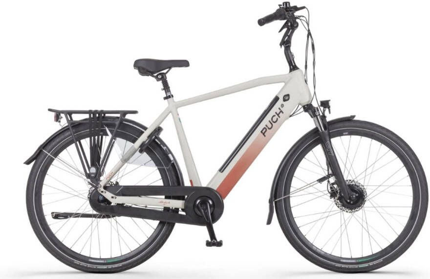 Puch E-Modern Basic N7 Elektrische Fiets – E-bike – Rijklaar Geleverd Hoge Instap Framemaat 53 Uitneembare Accu 28 Inch 250W AKM Motor 110 km Actieradius Silk Grey Matt
