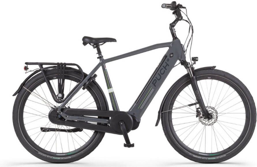 Puch E-Modern N7 Elektrische Fiets – E-bike – Rijklaar Geleverd Hoge Instap Framemaat 58 Uitneembare Accu 28 Inch 250W Ananda Middenmotor 150 km Actieradius Basalt Grey Glossy