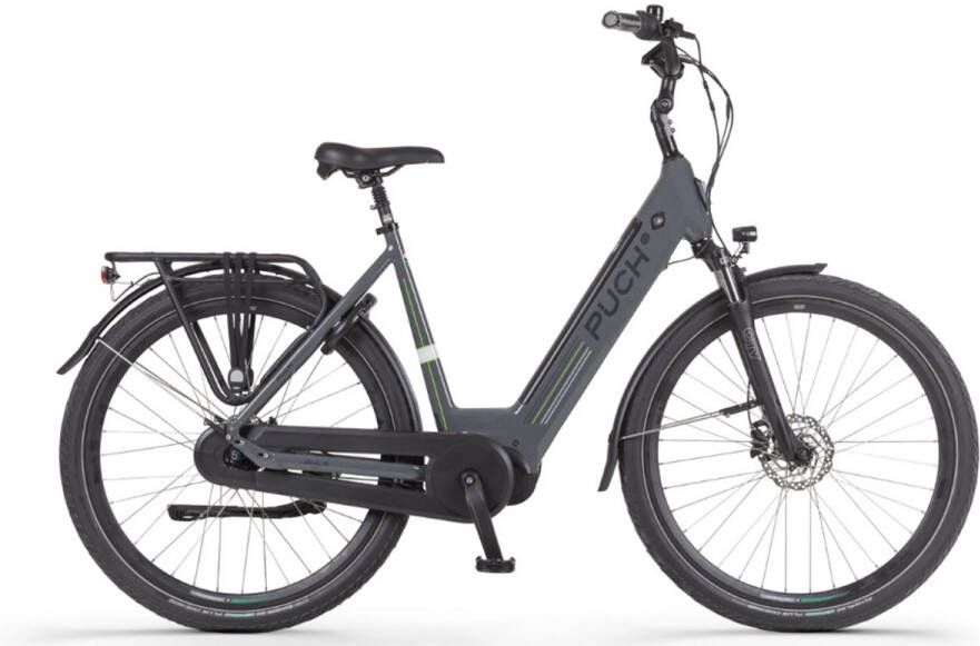 Puch E-Modern N7 Elektrische Fiets – E-bike – Rijklaar Geleverd Lage Instap Framemaat 54 Uitneembare Accu 28 Inch 250W Ananda Middenmotor 150 km Actieradius Basalt Grey Glossy