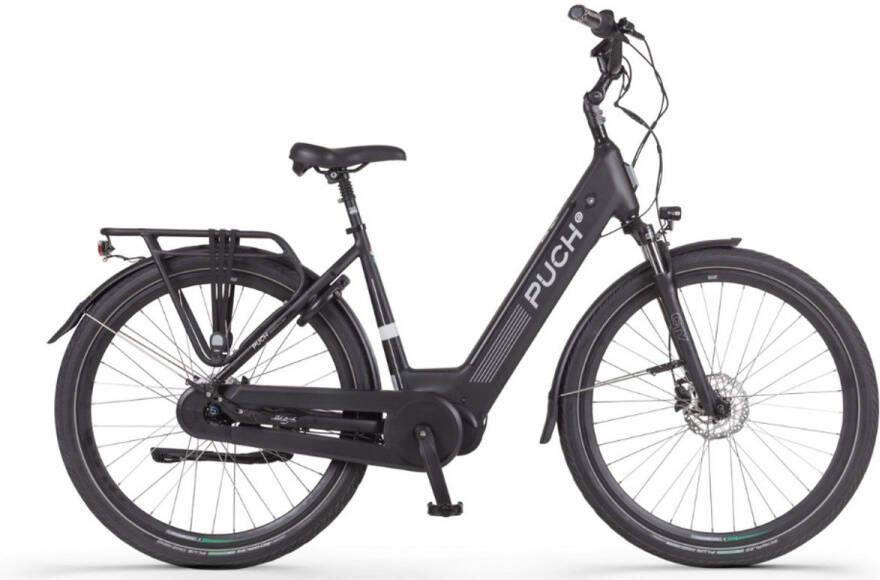 Puch E-Modern N7 Elektrische Fiets – E-bike – Rijklaar Geleverd Lage Instap Framemaat 54 Uitneembare Accu 28 Inch 250W Ananda Middenmotor 150 km Actieradius Sunrise Black Metallic Matt