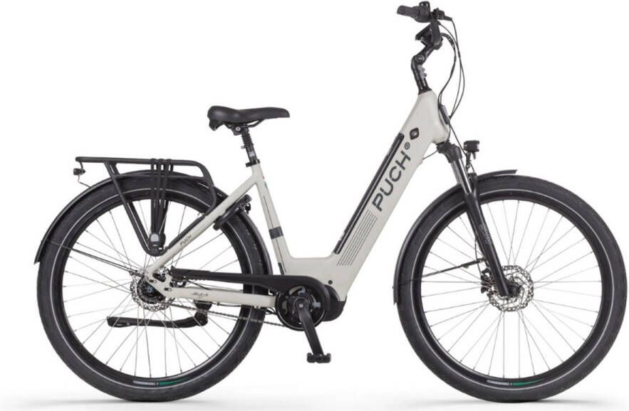Puch E-Modern SUV N7 Elektrische Fiets – E-bike – Rijklaar Geleverd Lage Instap Framemaat 49 Uitneembare Accu 28 Inch 250W Ananda Middenmotor 150 km Actieradius Silk Grey Matt