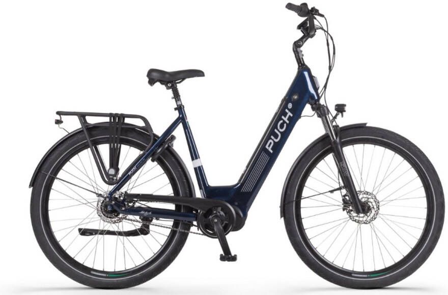 Puch E-Modern SUV N7 Elektrische Fiets – E-bike – Rijklaar Geleverd Lage Instap Framemaat 54 Uitneembare Accu 28 Inch 250W Ananda Middenmotor 150 km Actieradius Deep Blue Glossy