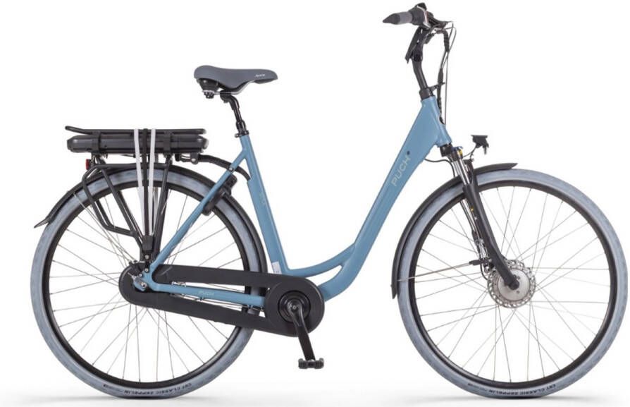 Puch E-Soul N7 Elektrische Fiets – E-bike – Lage Instap Framemaat 55 Uitneembare Accu 28 Inch 250W Ananda Motor 120 km Actieradius Technical Blue Matt