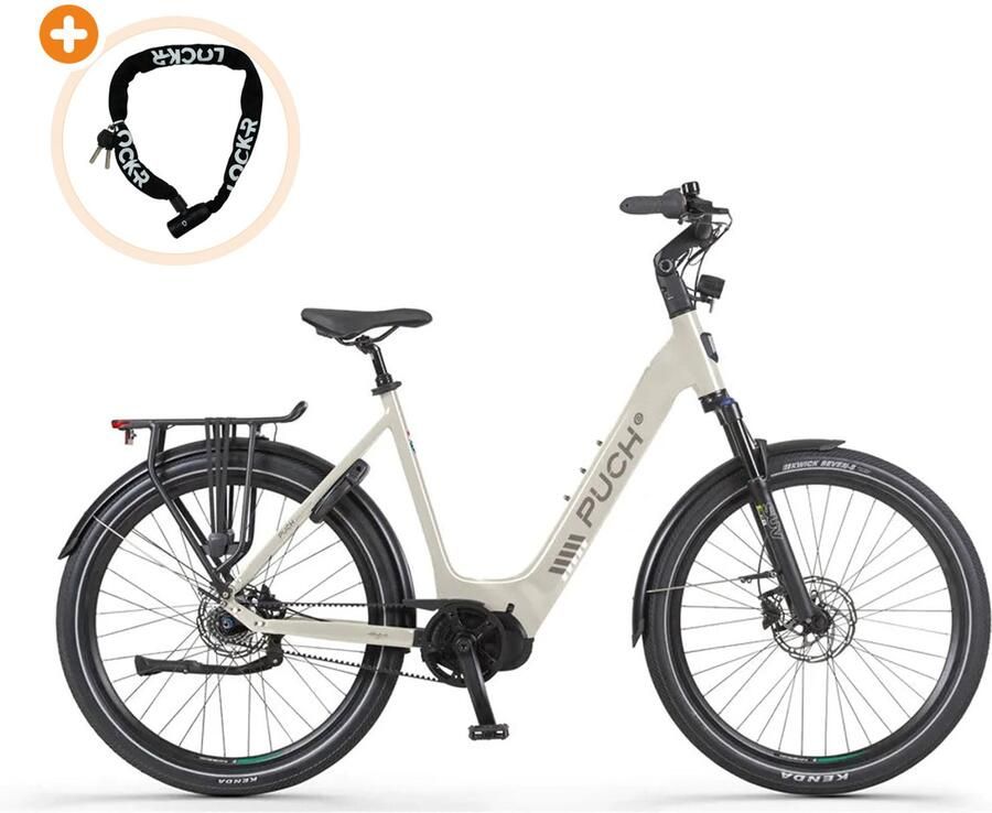 Puch E-Dance S SUV N7 Elektrische Fiets 28 inch 250W motor Actieradius tot 160 km 7 versnellingen 540Wh accu Kiezel Grijs Mat