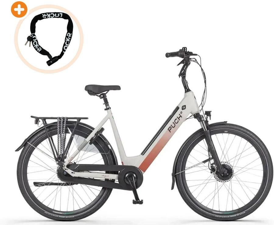 Puch E-Modern Basic N7 Elektrische Fiets 28 inch 250W motor Actieradius tot 120 km 7 versnellingen 540Wh accu Zijde Grijs Mat - Foto 2