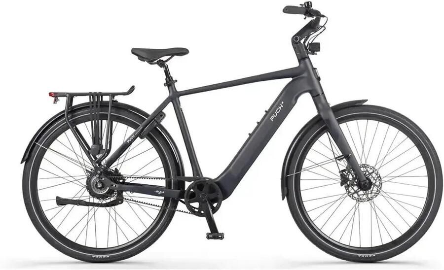 Puch E-Nova Elektrische Fiets 28 inch 250W motor Actieradius tot 160 km Hydraulische schijfrem 540Wh accu Antraciet Mat
