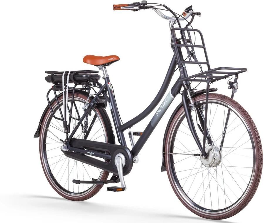 Puch E-Rock N3 Elektrische fiets Mat Zwart Damesfiets 50cm E-bike