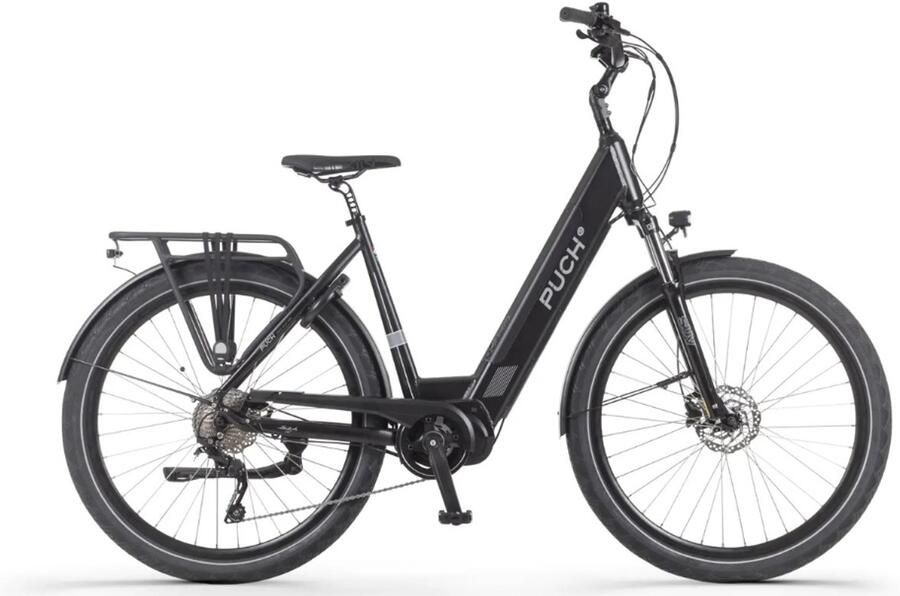 Puch E-Saphir SUV D10 Elektrische Fiets – E-bike – Rijklaar Geleverd Lage Instap Framemaat 49 Uitneembare Accu 28 Inch 250W Ananda Middenmotor 120 km Actieradius Matt Black