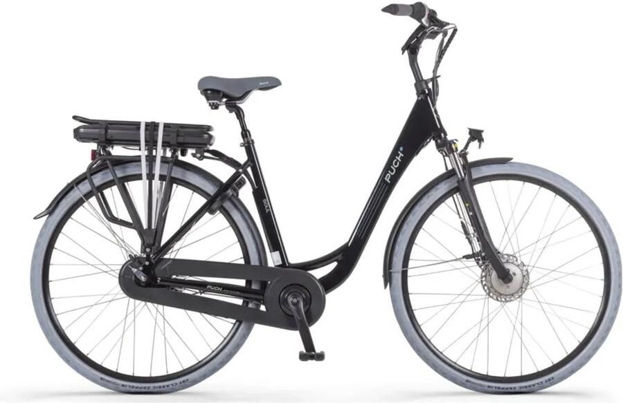 Puch E-Soul N7 Elektrische Fiets Damesfiets 55 cm Glans Zwart E-bike