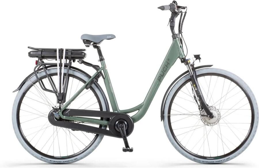 Puch E-Soul N7 Elektrische Fiets Damesfiets 50 cm Khaki Groen E-bike