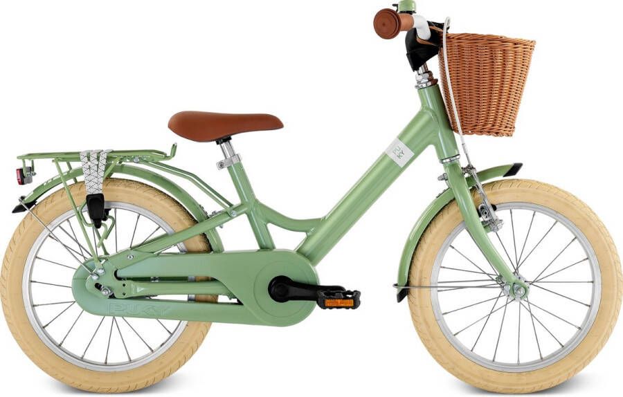 Puky Youke Classic Kinderfiets 16 inch inclusief stuur d Retro groen vanaf 4 jaar