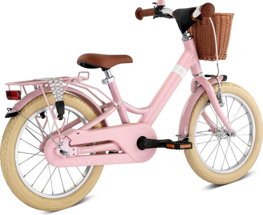 Puky Youke Classic Kinderfiets 16 inch incl. stuurmand Retro roze vanaf 4 jaar