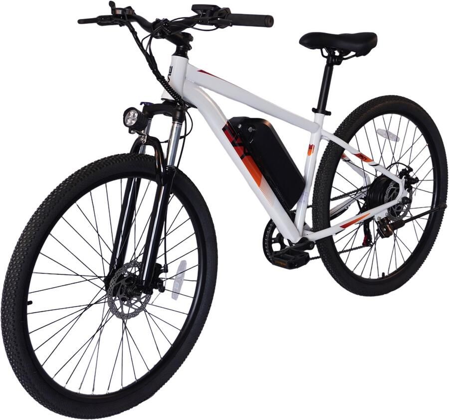 PVY M29 Elektrische Fiets 29 Inch Banden 250W Motor 48V 17.5Ah Accu 25 km u Max Snelheid 120 km Bereik Shi o 7 Versnellingen Wit