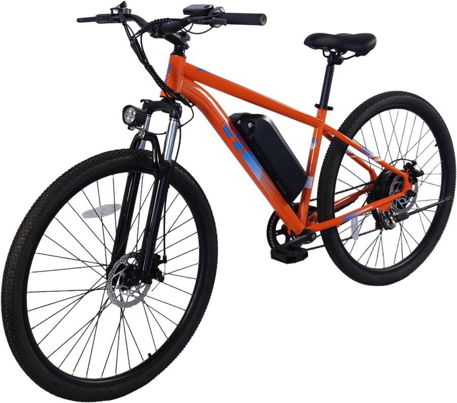 PVY M29 Elektrische Fiets 29 Inch Banden 250W Motor 48V 17.5Ah Accu 25 km u Max Snelheid 120 km Bereik Shi o 7 Versnellingen Oranje
