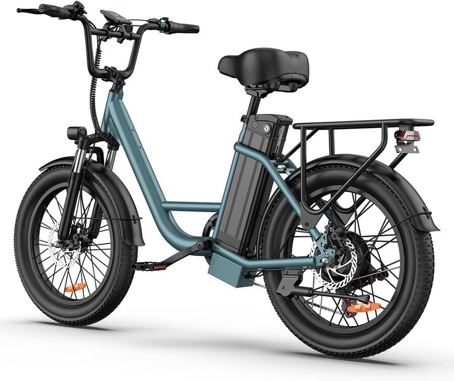 QEKUD E20 Elektrische Fiets – 20 Vetbanden – 48V 13Ah Accu – 100km Bereik – Shi o 7 Versnellingen – Groen