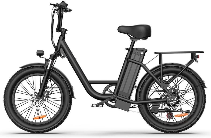QEKUD E20 Elektrische Fiets – 20 Vetbanden – 48V 13Ah Accu – 100km Bereik – Shi o 7 Versnellingen – Zwart