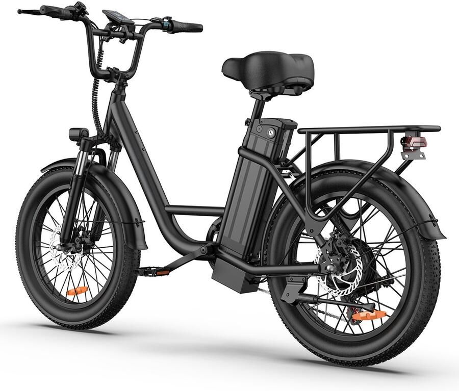 QEKUD E20 Elektrische Fiets – 20 Vetbanden – 48V 13Ah Accu – 100km Bereik – Shi o 7 Versnellingen – Zwart