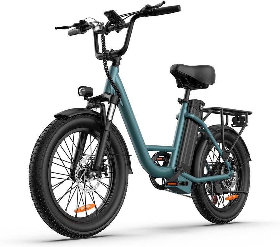 QEKUD E20 Elektrische Fiets – 250W 20 inch Fatbike 48V 13Ah Accu – 7 versnellingen – Groen
