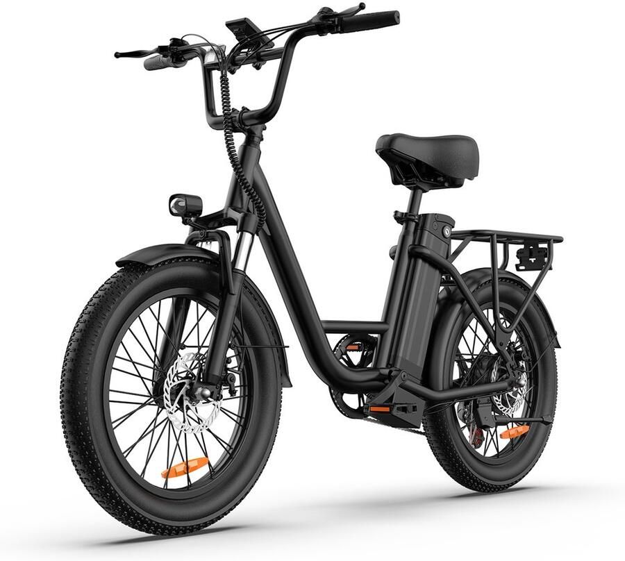 QEKUD E20 Elektrische Fiets – 250W 20 inch Fatbike 48V 13Ah Accu – 7 versnellingen – Zwart