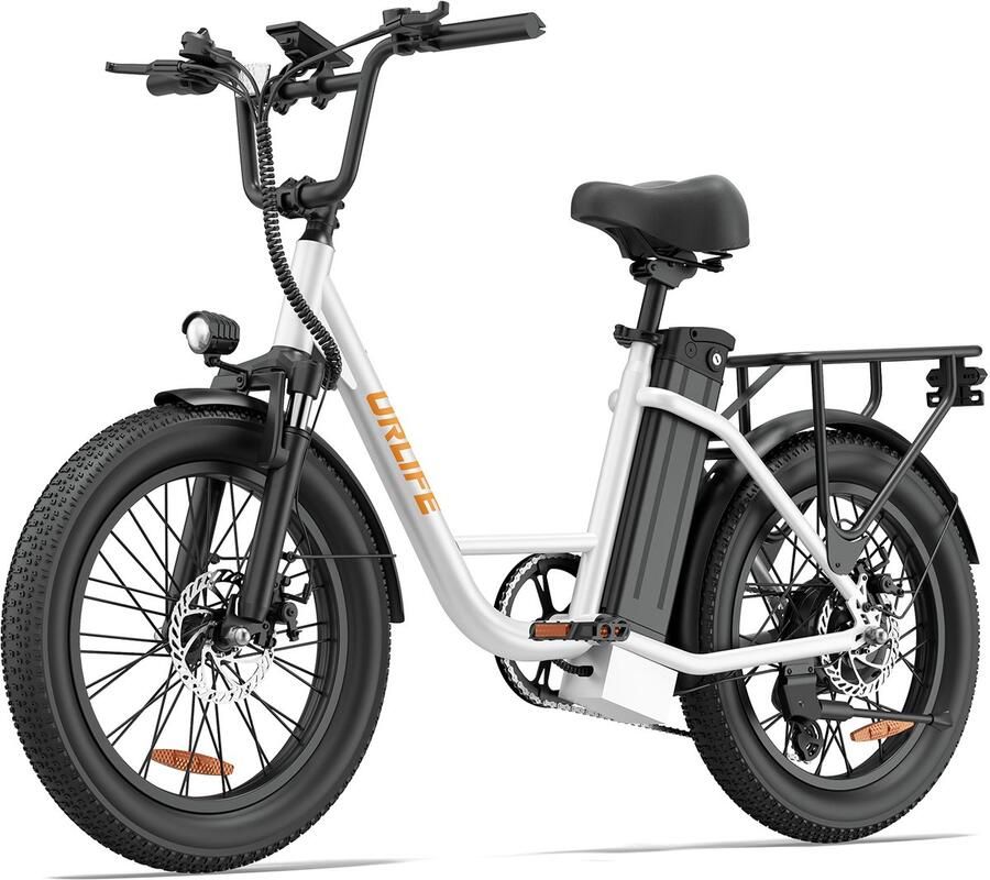 QEKUD E20 Elektrische Fiets – 250W 20 inch Fatbike 48V 13Ah Accu – 7 versnellingen – Zwart