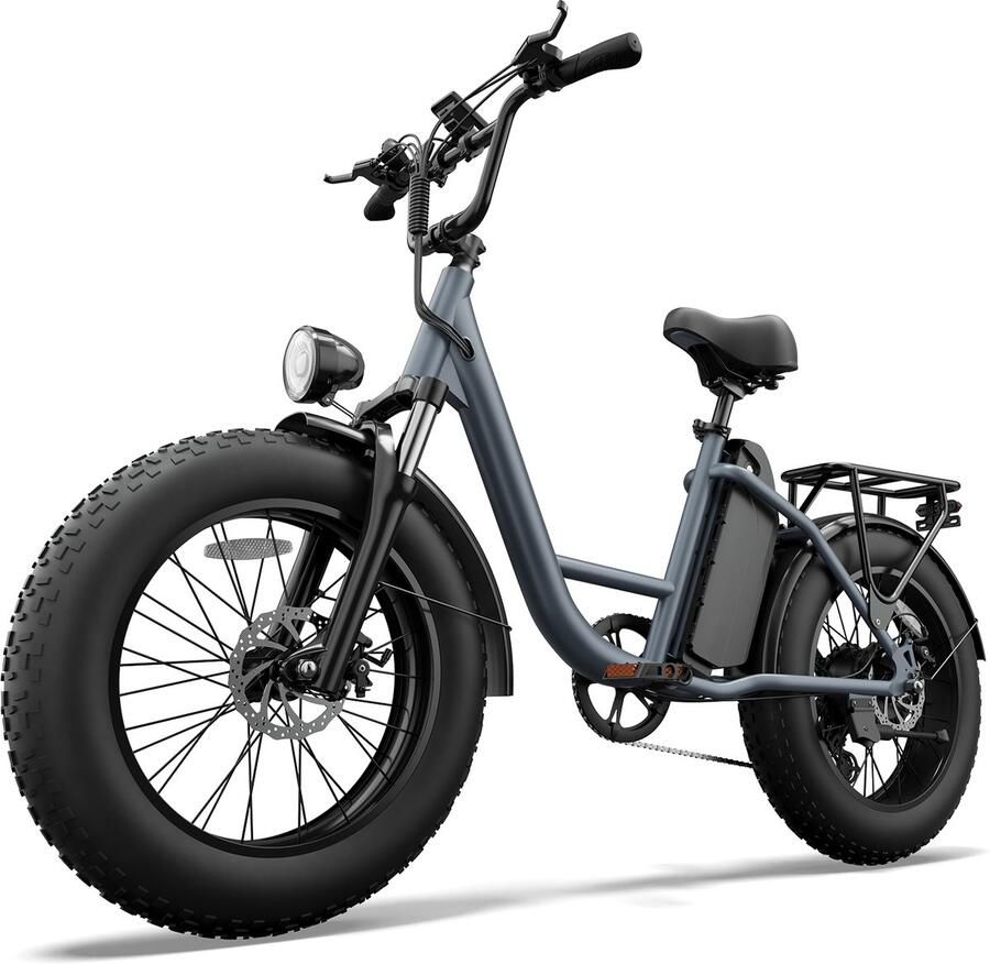 QEKUD E20 PRO Elektrische Fiets – 250W Motor 48V 15.6Ah Accu 20x4.0 Vetbanden SHI O 7 Versnellingen