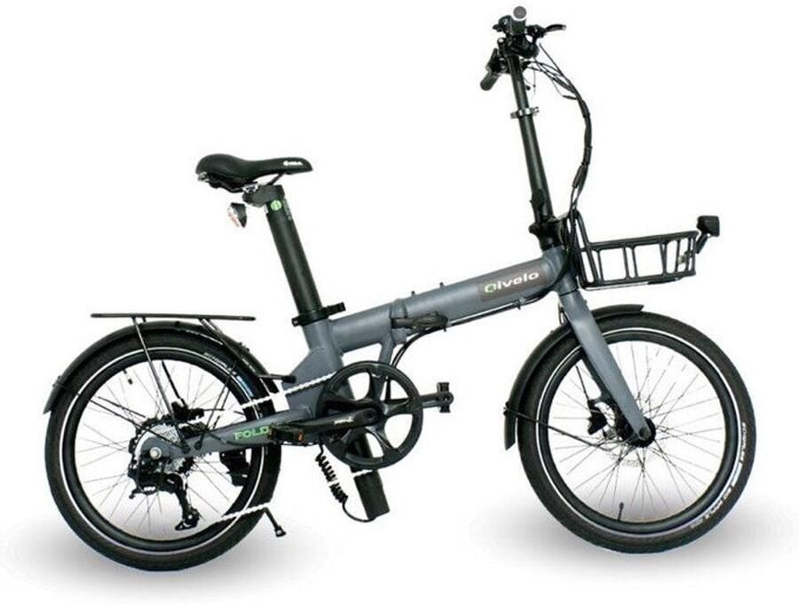 Qivelo Foldflex – Mat Grijs – 540Wh – Elektrische Vouwfiets