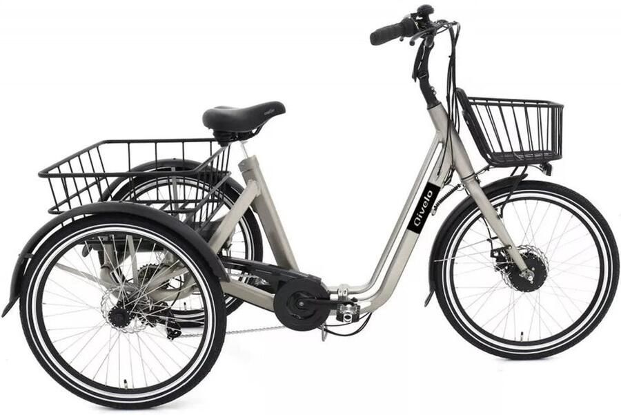 Qivelo Senior Fold – Mat Grijs – 468Wh – Inklapbare Elektrische Driewieler