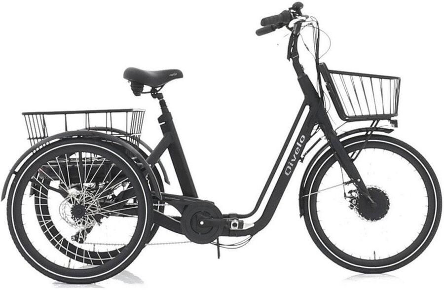 Qivelo Senior Fold – Mat Zwart – 468Wh – Inklapbare Elektrische Driewieler