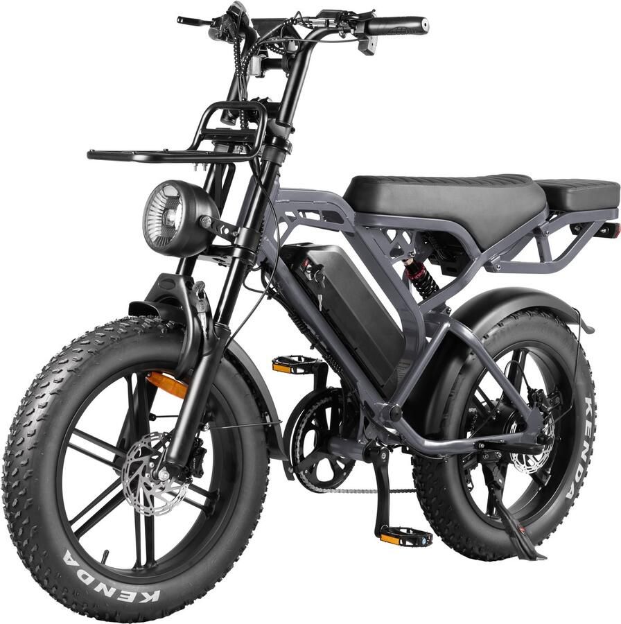 QM Wheels V20 Pro – Fatbike – Zwart – E-Bike – Elektrisch – Max 25 km u – 250W Motor – Hydraulische Schijfrem – 7 Versnellingen