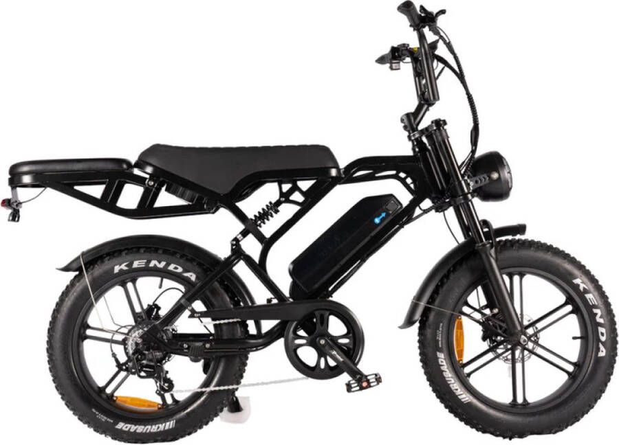 QM Wheels V20 Pro – Fatbike – Zwart – E-Bike – Elektrisch – Max 25 km u – 250W Motor – Hydraulische Schijfrem – 7 Versnellingen - Foto 2
