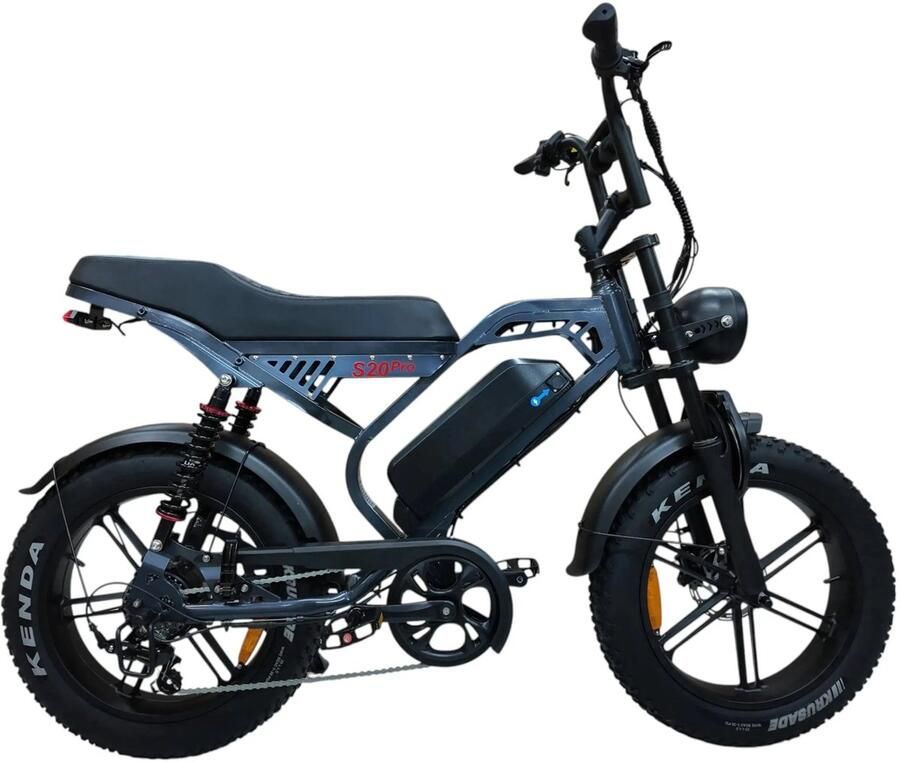 QmWheel S20 Pro – Fatbike – Donker Grijs – Hydraulische Rem