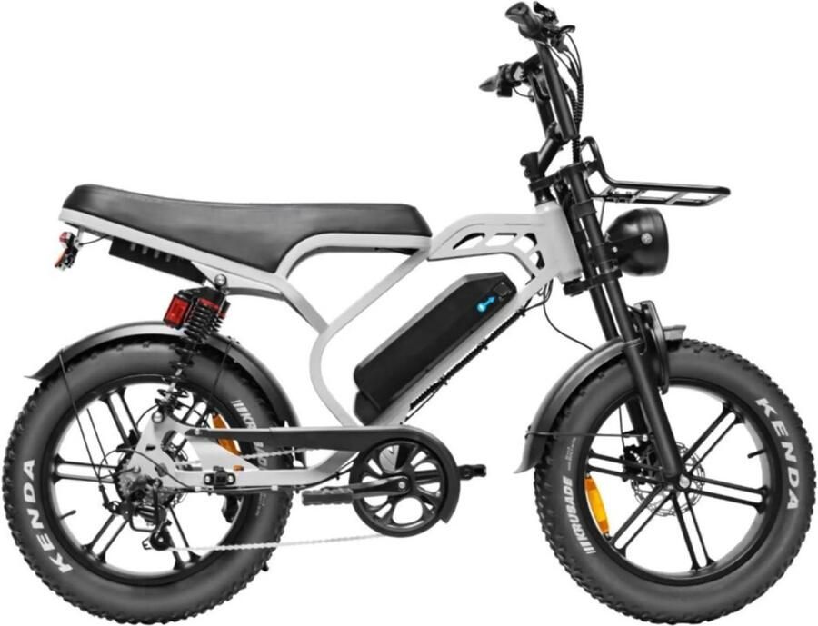 QmWheel V20 Limited Elektrische Fatbike Dubbele Achtervering 20 Inch 250W Motor 7 Versnellingen 80 km Actieradius Hydraulische Schijfrem Nardo Grijs